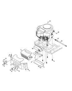 Engine Accessories Diagram and Parts List for Z-FORCESZ60 (17AIDGHD-17AIDGHD010)(2014) Cub Cadet Lawn Tractor